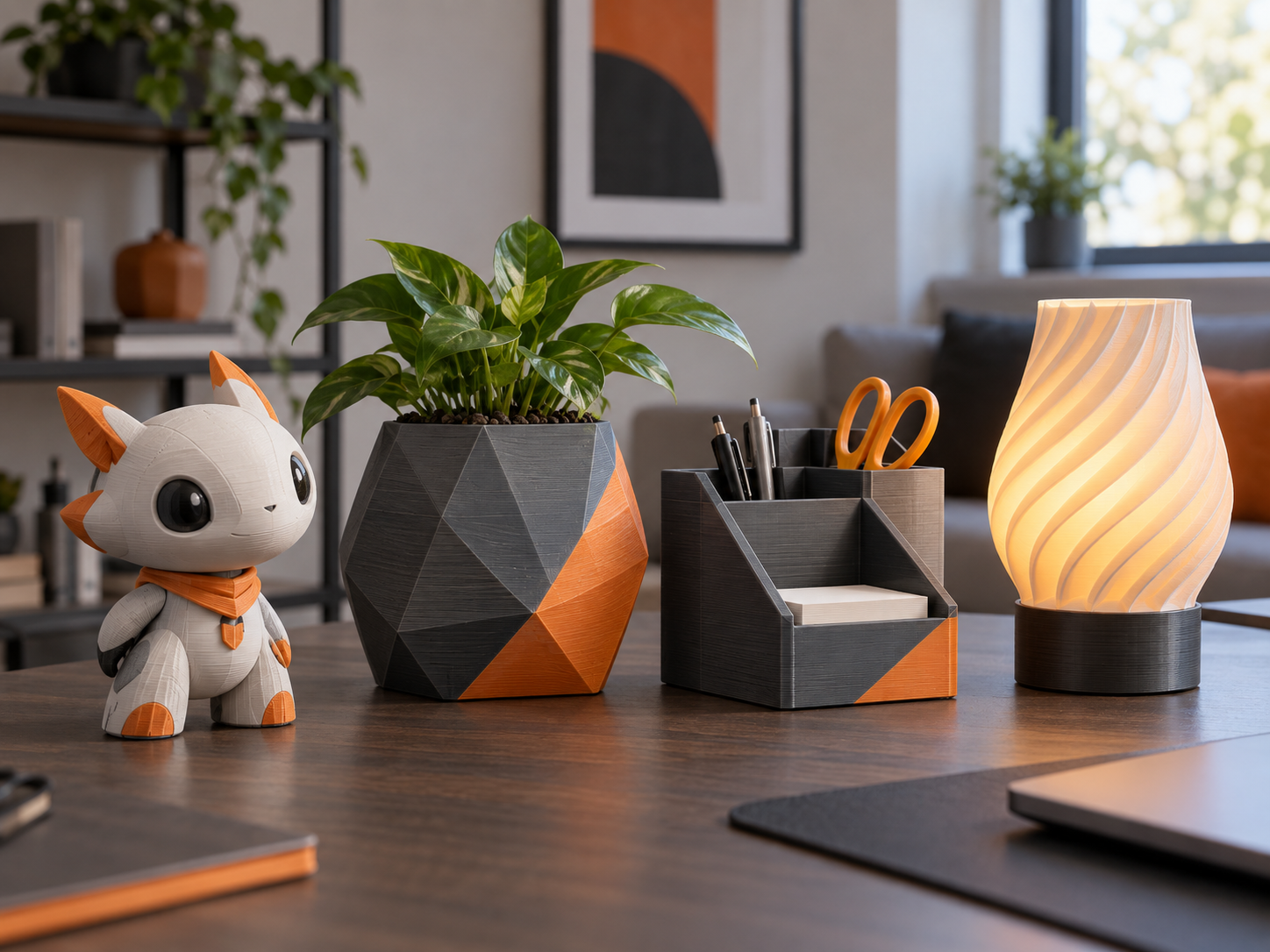 Figuras y objetos decorativos personalizados impresos en 3D